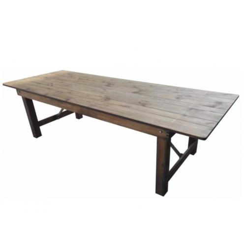 Table rectangulaire rustique - bois vieilli