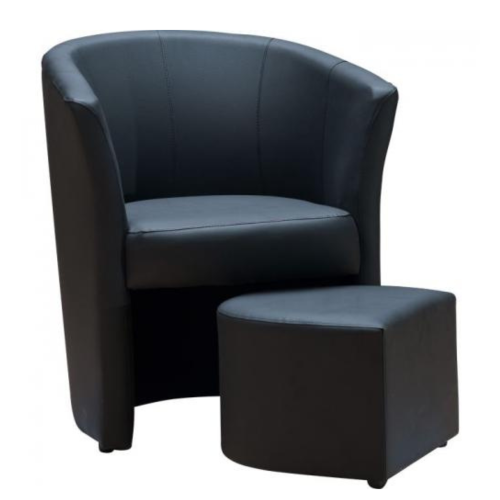 Fauteuil club noir