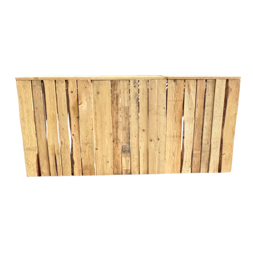 Buffet industriel habillage bois droit