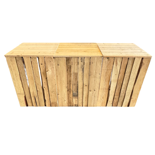 Buffet industriel habillage bois droit