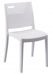 Chaise clip - Blanc laqué